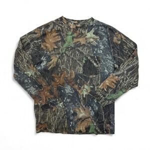 Vintage Jerzees Men's‎ Camo Pocket Long Sleeve Shirt Large Grunge